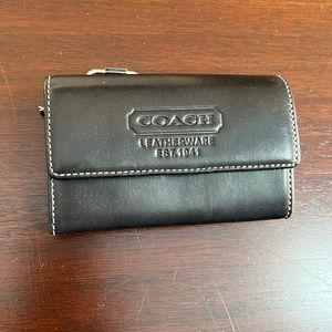 Small black Coach wallet